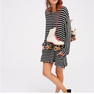 Free People Come On Over Striped Tunic Size XS